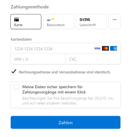 Payment information