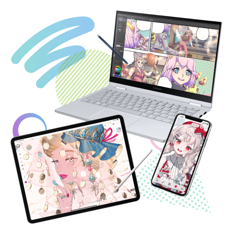 Dibujo digital en PC portátiles, tabletas y smartphones con lápiz óptico