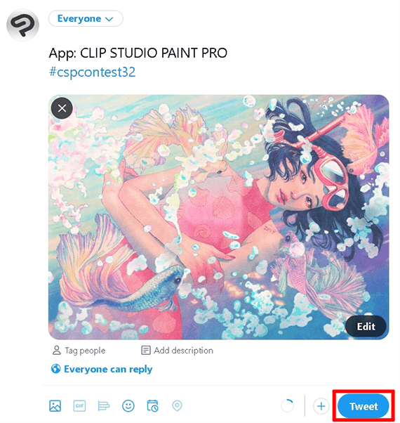 How to Apply Example of Twitter entry