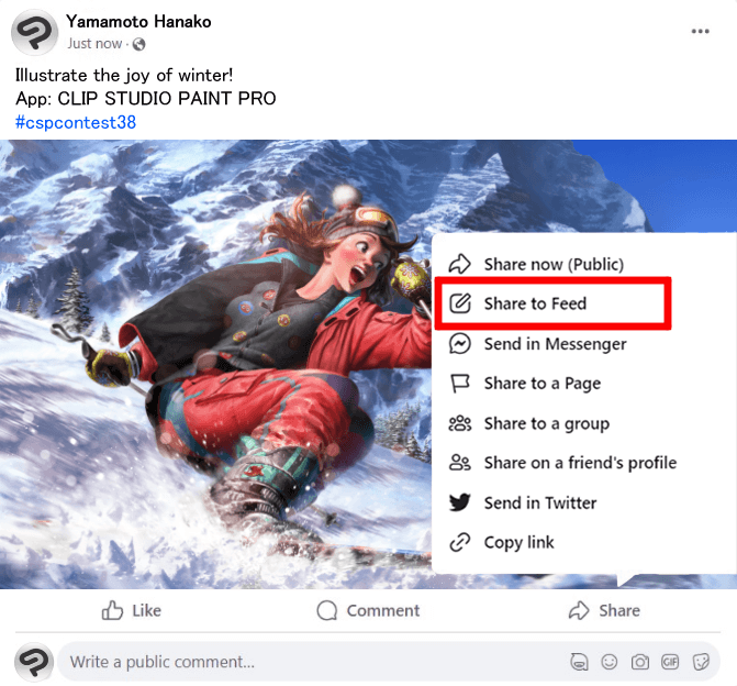 How to Apply Example of Facebook entry